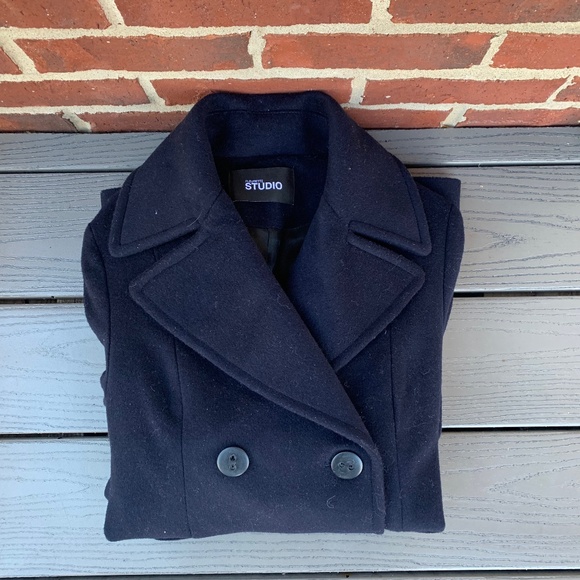 Fleurette Studio Classic Wool Blend Peacoat - Picture 1 of 15